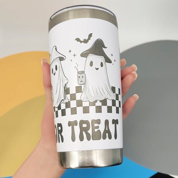 Halloween Tumbler with Straw Gift Box 20oz Stainless Steel Spooky Season - Picture 5 of 6